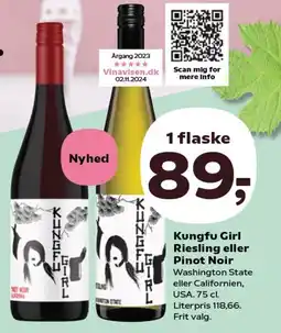 SuperBrugsen Kungfu Girl Riesling eller Pinot Noir tilbud