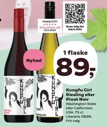 SuperBrugsen Kungfu Girl Riesling eller Pinot Noir tilbud