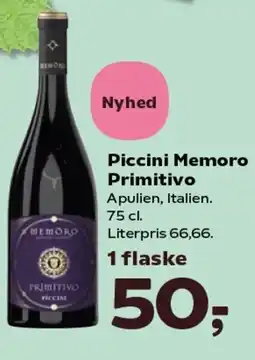 SuperBrugsen Piccini Memoro Primitivo tilbud