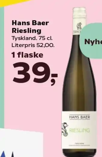 SuperBrugsen Hans Baer Riesling tilbud