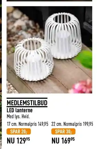 Imerco MEDLEMSTILBUD LED lanterne Med lys. Hvid. tilbud