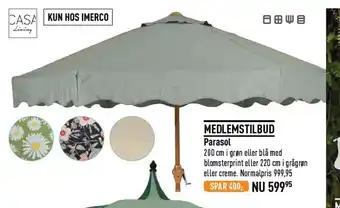 Imerco MEDLEMSTILBUD Parasol tilbud