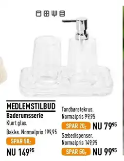 Imerco MEDLEMSTILBUD Baderumsserie Klart glas. tilbud