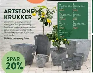 Plantorama ARTSTONE KRUKKER tilbud