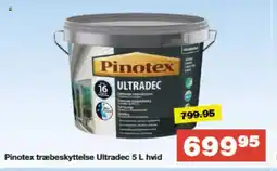 Bauhaus Pinotex træbeskyttelse Ultradec 5 L hvid tilbud