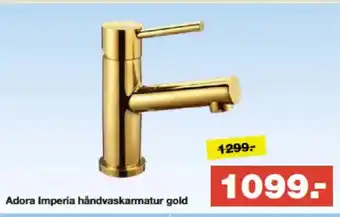 Bauhaus Adora Imperia håndvaskarmatur gold tilbud