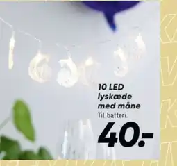 Bilka 10 LED lyskæde med måne Til batteri. tilbud