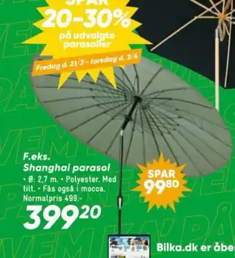 Bilka F.eks. Shanghai Parasol tilbud