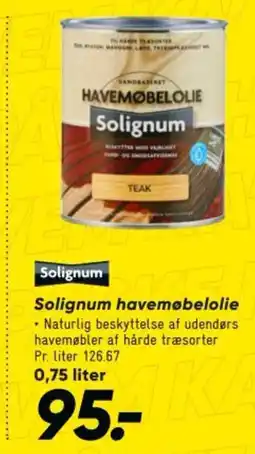 Bilka Solignum havemøbelolie tilbud
