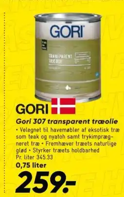 Bilka Gori 307 transparent træolie tilbud