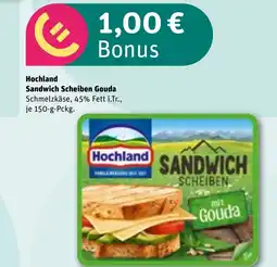 REWE HOCHLAND Sandwich scheiben gouda tilbud