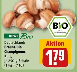 REWE Braune bio champignons tilbud