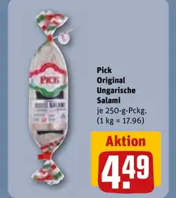 REWE Pick original ungarische salami tilbud