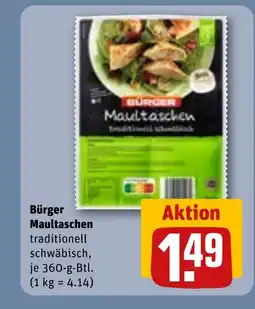 REWE BURGER Maultaschen tilbud