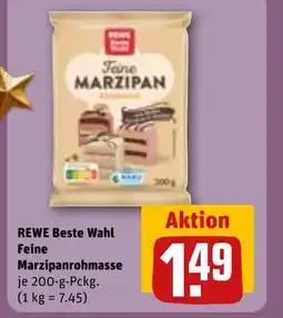 REWE REWE Beste wahl feine marzipanrohmasse tilbud