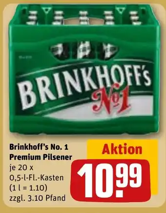 REWE BRINKHOFF'S no. 1 Premium pilsener tilbud