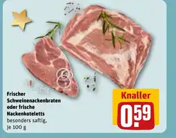 REWE Frischer schweinenackenbraten oder frische nackenkoteletts tilbud