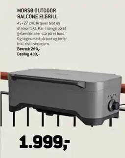 XL-BYG Morsø outdoor balcone elgrill tilbud