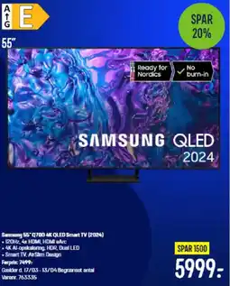 Elgiganten Samsung 55" Q70D 4K QLED Smart TV (2024) tilbud