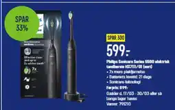 Elgiganten Philips Sonicare Series 5500 elektrisk tandbørste HX7111/01 (sort) tilbud