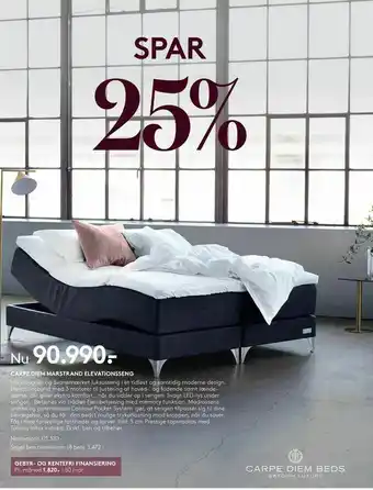 SengeSpecialisten Carpe diem marstrand elevationsseng tilbud