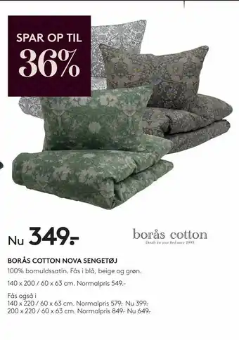 SengeSpecialisten Borås cotton nova sengetøj tilbud