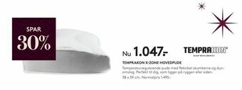 SengeSpecialisten Temprakon x-zone hovedpude tilbud