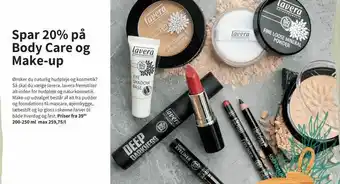 Helsam Spar 20$ på Body Care og Make-up tilbud