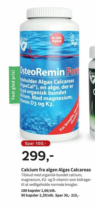 Helsam Calcium fra algen Algas Calcareas tilbud
