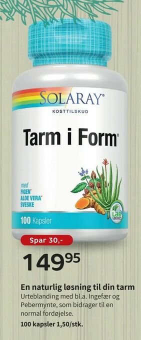 Helsam En naturlig løsning til din tarm tilbud