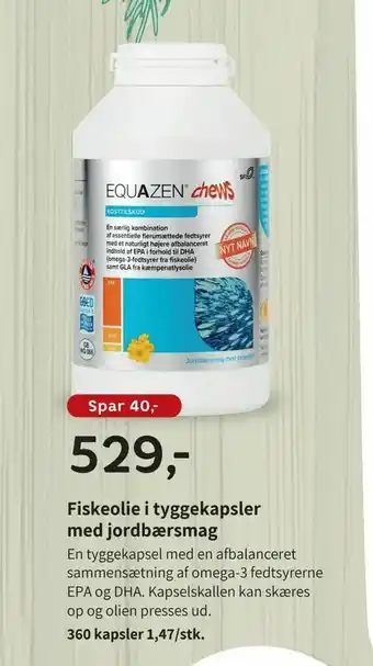 Helsam Fiskeolie i tyggekapsler med jordbærsmag tilbud