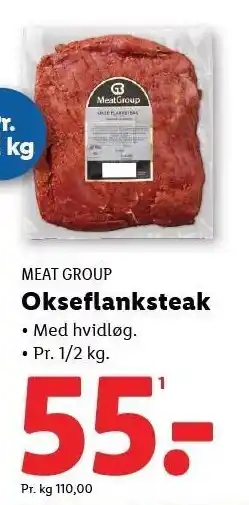 Lidl Okseflanksteak 1/2 kg tilbud