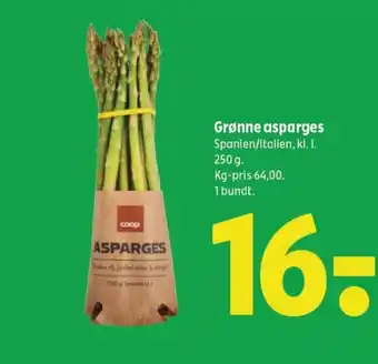 Coop 365 Grønne asparges tilbud