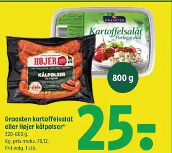 Coop 365 Graasten kartoffelsalat eller Højer tilbud