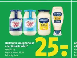 Coop 365 Hellmann's mayonnaise eller Miracle Whip* tilbud