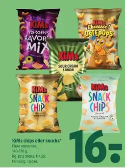 Coop 365 KiMs chips eller snacks* tilbud