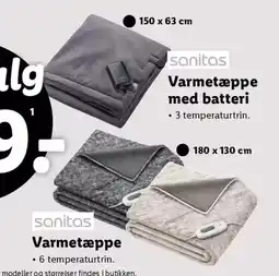 Lidl sanitas Varmetæppe tilbud