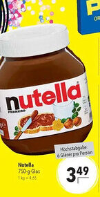 Citti Nutella 750-g-Glas tilbud