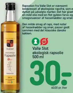 REMA 1000 Vallø Slot økologisk rapsolie tilbud