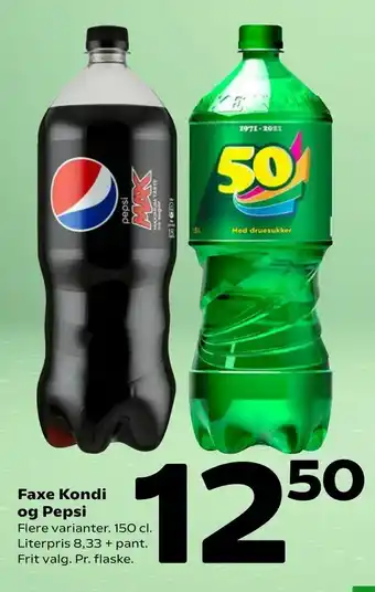 Coop 365 Faxe Kondi og Pepsi tilbud