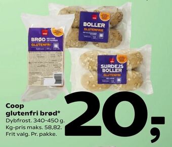Coop 365 Coop glutenfri brød tilbud