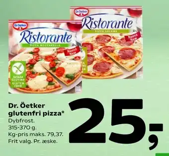 Coop 365 Dr. Öetker glutenfri pizza tilbud