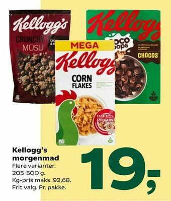 Coop 365 Kellogg's morgenmad tilbud