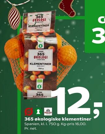 Coop 365 365 økologiske klementiner tilbud