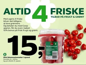 Coop 365 Mini blommetomater i spand tilbud