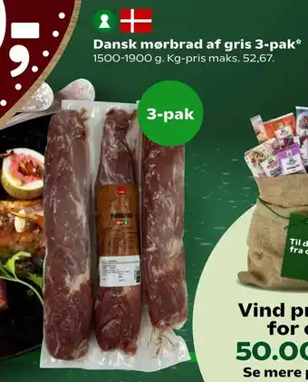 Dansk mørbrad af gris 3-pak