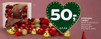 Julekugler i æske
