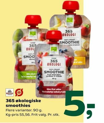 Coop 365 365 økologiske smoothies tilbud