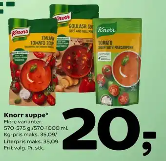 Coop 365 Knorr suppe tilbud