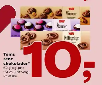Toms rene chokolader